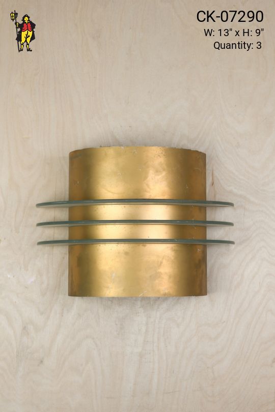 Brass & Glass Post Modern Wall Sconce
