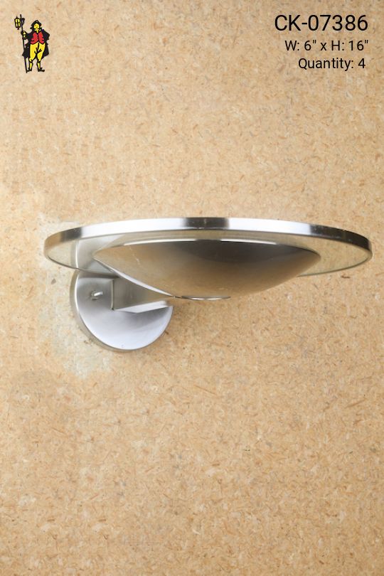 Contemporary Glass & Polished Nickel Wall Sconce