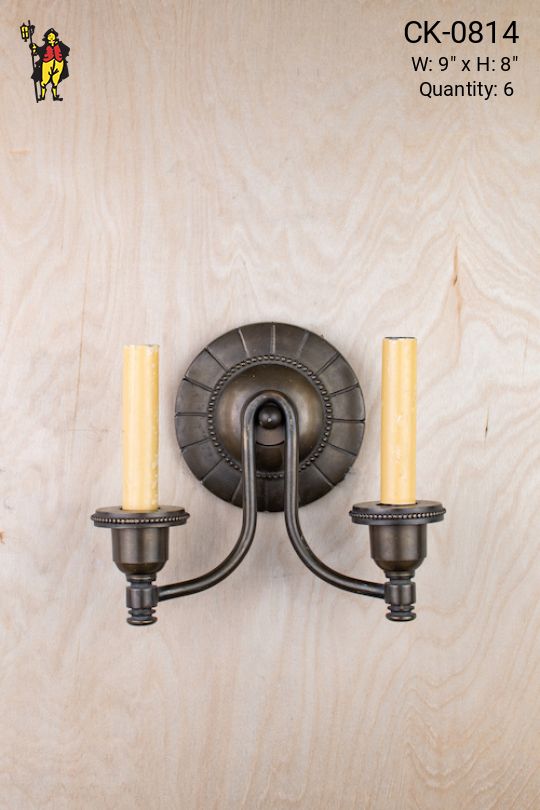 Floral Two Candle Wall Sconce