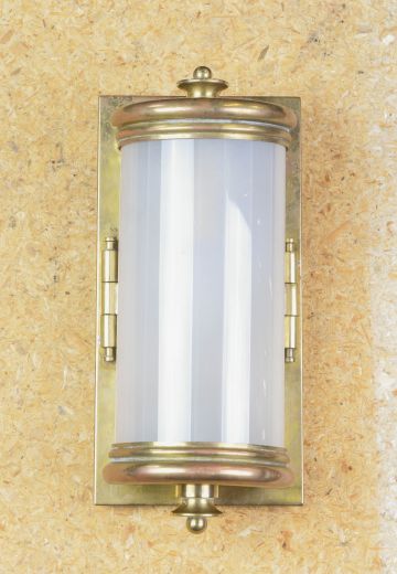 Brass & Rounded Glass Wall Sconce