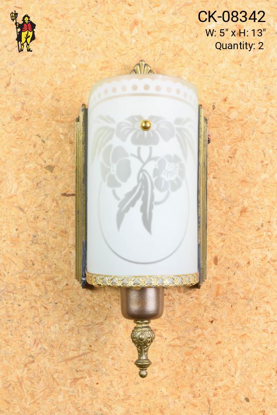Etched Glass Pocket Wall Sconce