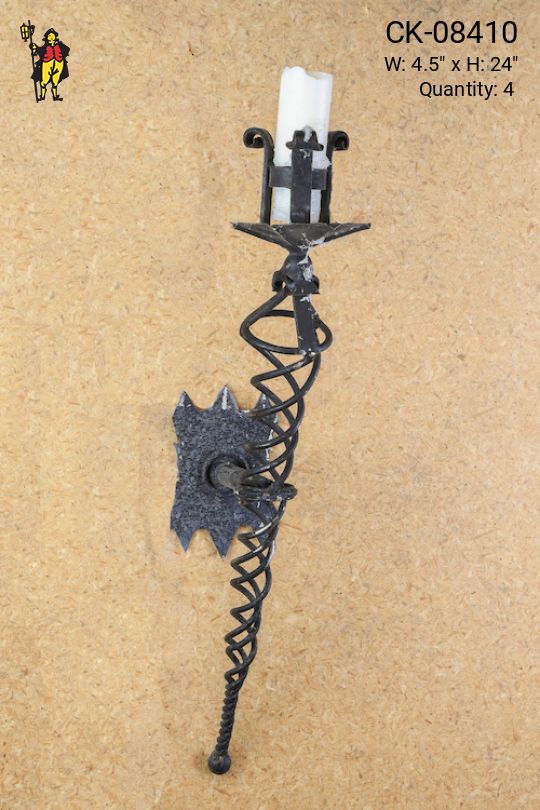 Iron Single NonElectrified Candle Wall Sconce