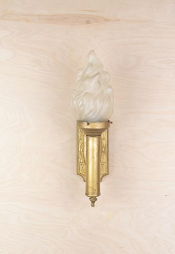 Torch Style Brass Wall Sconce