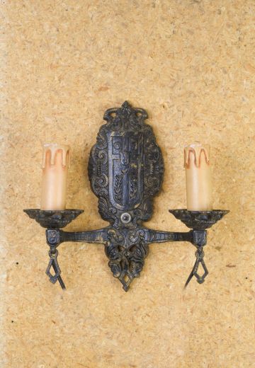Gothic Two Candle Wall Sconce