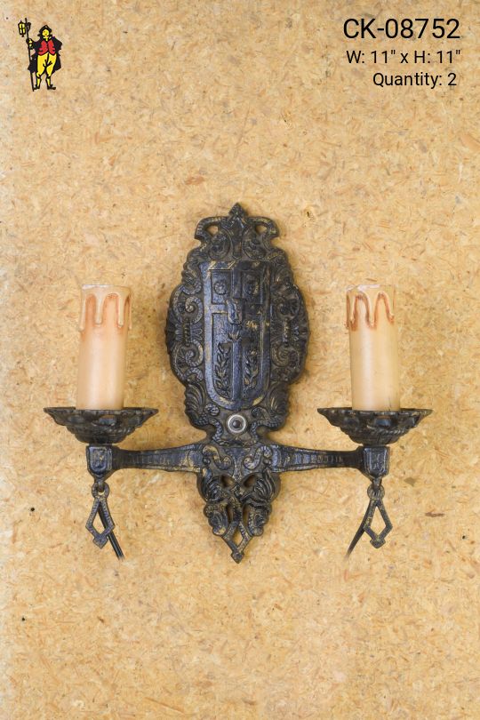 Gothic Two Candle Wall Sconce