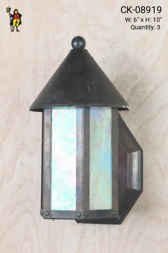 Art Glass Lantern Wall Sconce