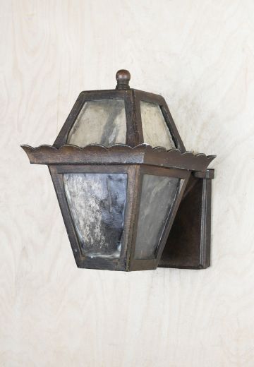 Small Bronze Lantern Wall Sconce