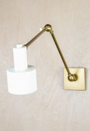 Adjustable Metal Shaded Brass Wall Sconce