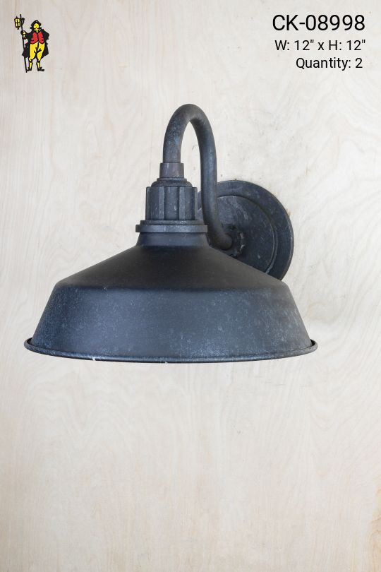 Black RLM Curved Arm Wall Sconce