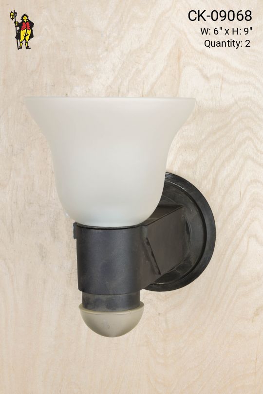 One Light Black Up Light Wall Sconce