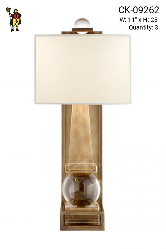 Contemporary Brass & Glass Wall Sconce