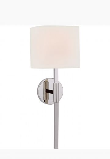 Silver One Light Modern Wall Scone