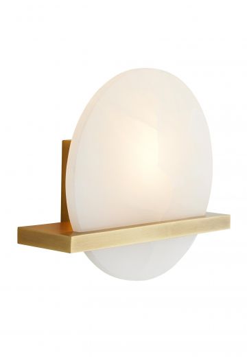Polished White Onyx Wall Sconce