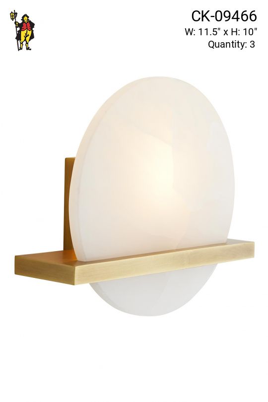 Polished White Onyx Wall Sconce