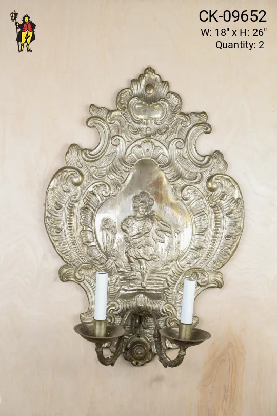 Oversize Gothic Two Light Wall Sconce