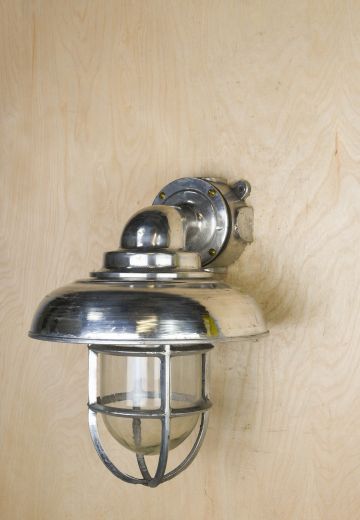 Polished Industrial Single Light Wall Sconce