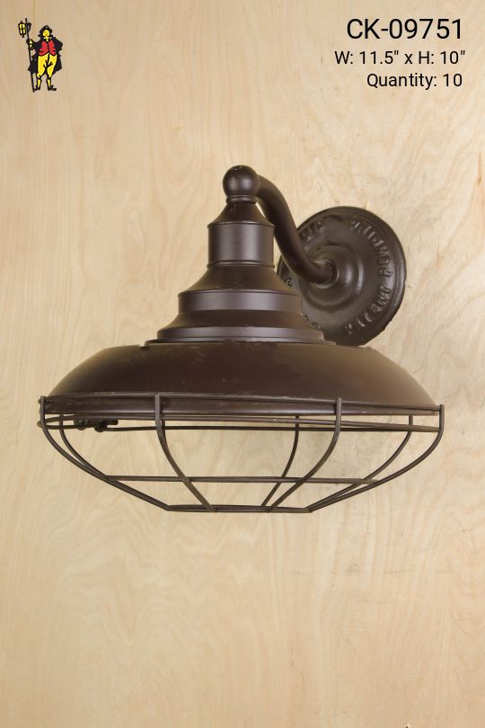 Eleven Inch RLM Wall Sconce w/Cage