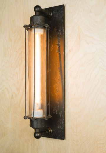 Black Iron Cage Industiral Wall Sconce