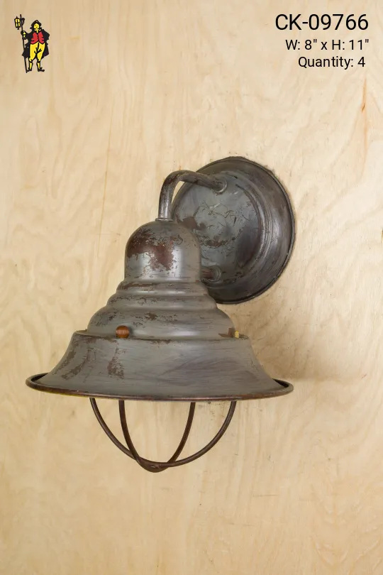 Distressed Cage Wall Sconce (Different Colors)