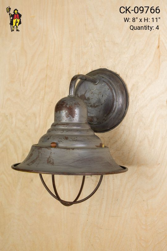 Distressed Cage Wall Sconce (Different Colors)