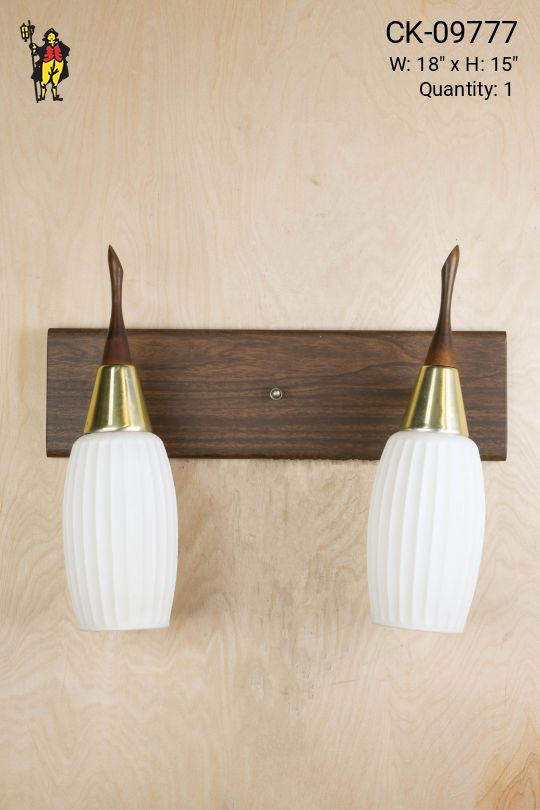 Two Light Mid Century Wall Sconce