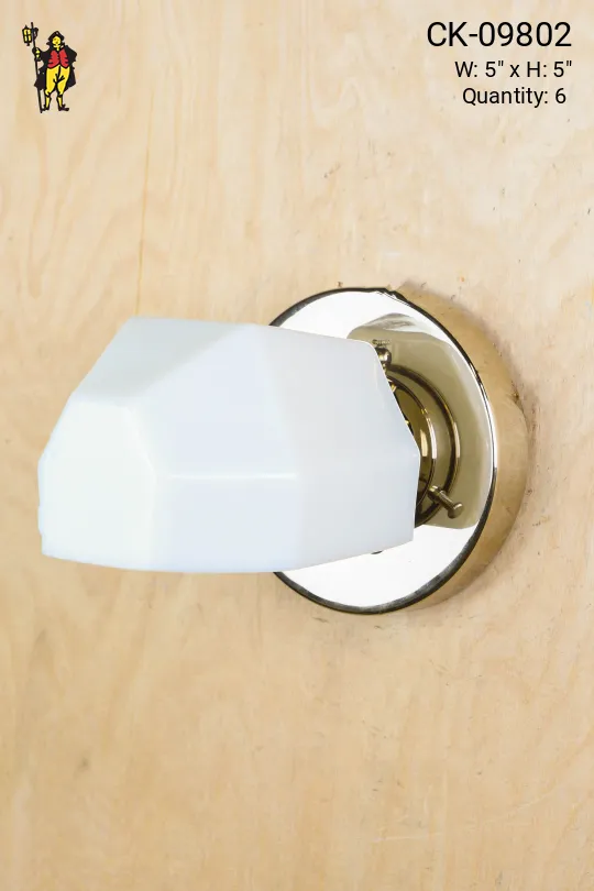 Chrome & White Bathroom Sconce