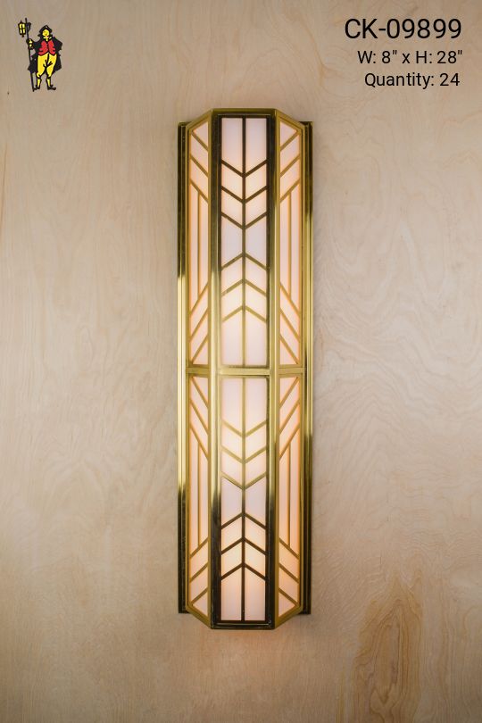 Brass Art Deco Double Wall Sconce