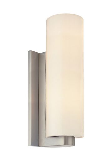 Nickel & Glass One Light Wall Sconce