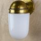 Brass & Glass Down Light Wall Sconce #0