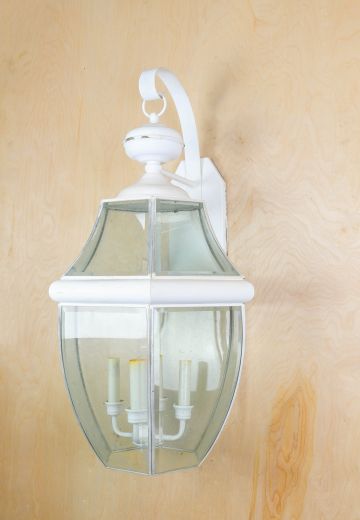 30" White Oversize Wall Lantern