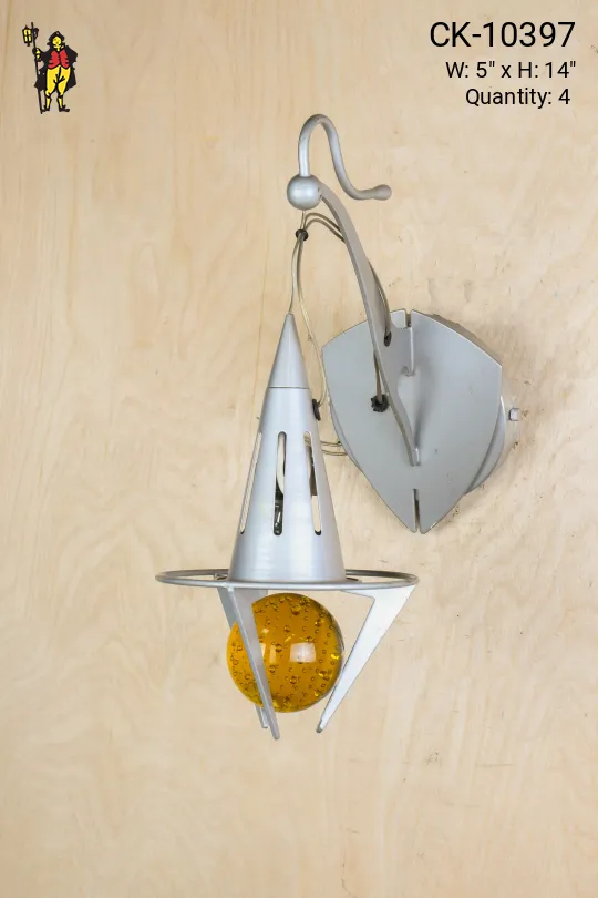 Hanging Claw Wall Sconce w/Amber Ball