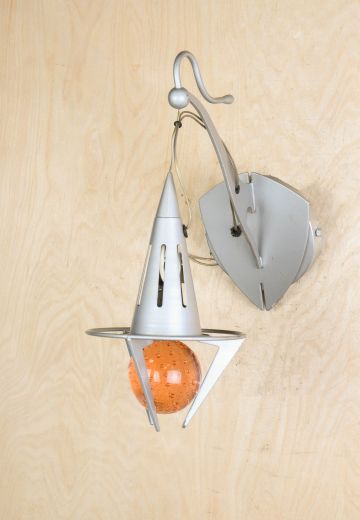 Hanging Claw Wall Sconce w/Orange Ball