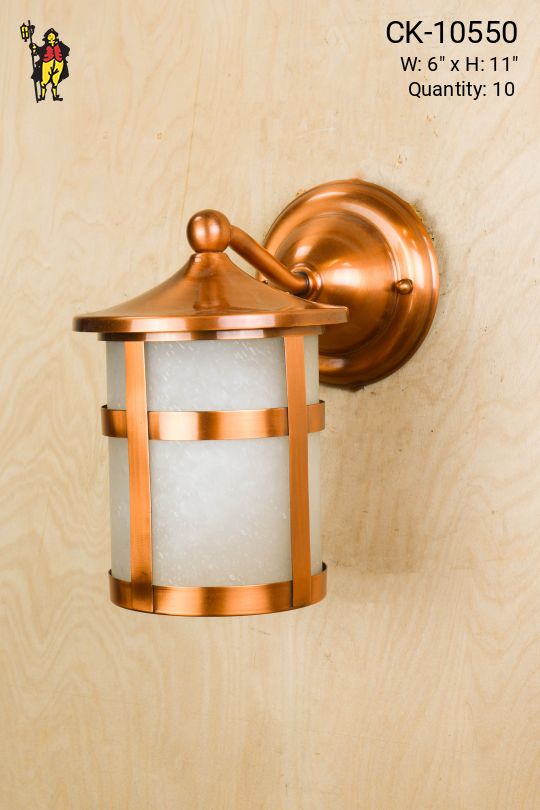 Creamsicle Wall Lantern w/Frosted Glass