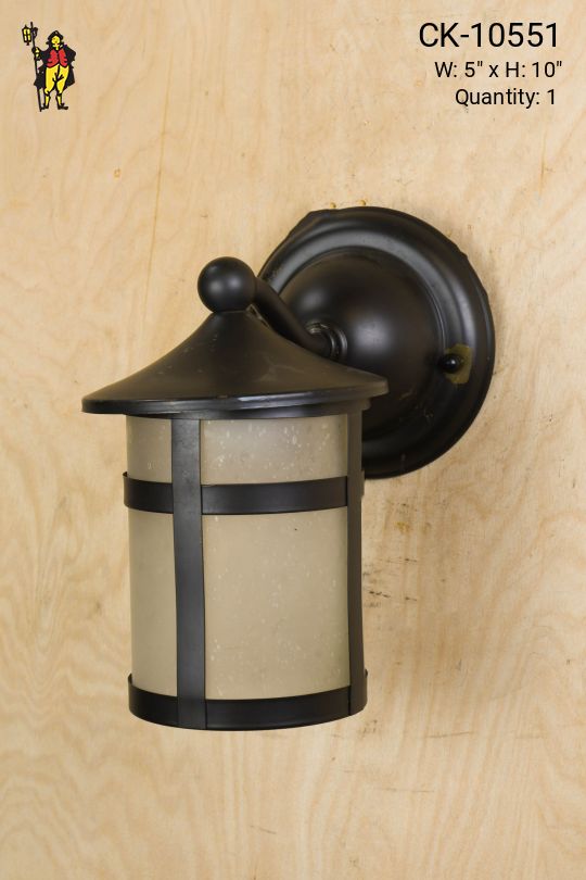 Simple Black Wall Lantern