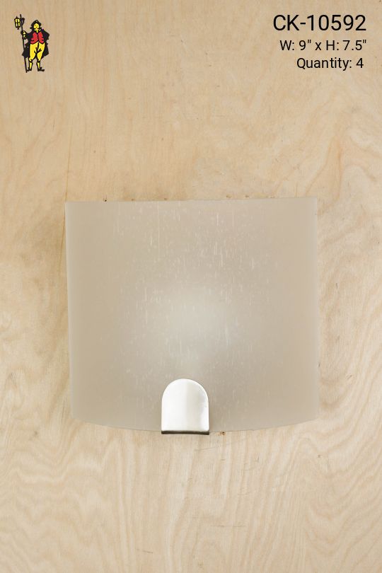Rounded Frosted Glass Modern Wall Sconce