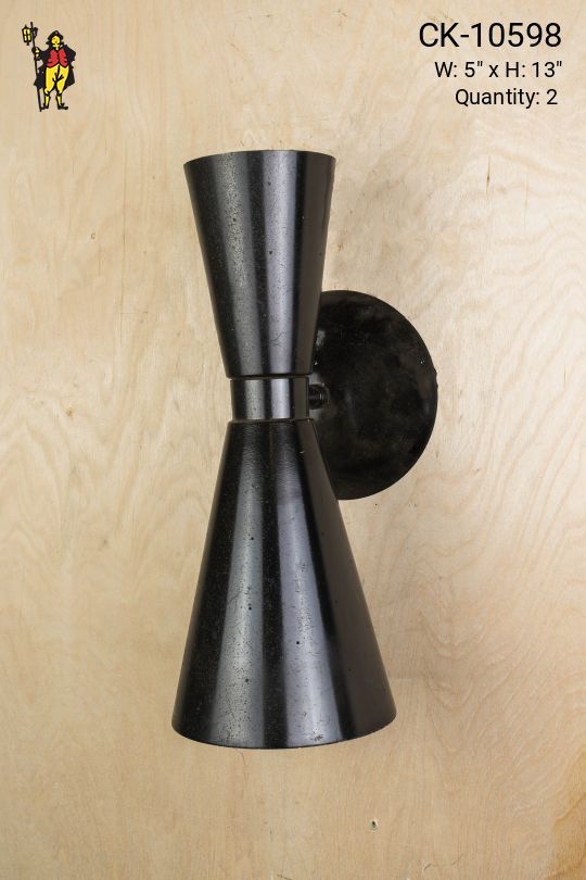 Up/Down Black Mid Century Wall Sconce