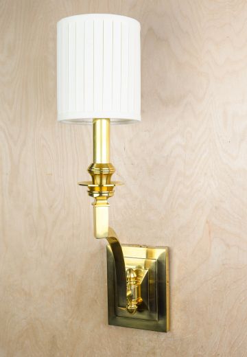 Aged Brass Single Candle Wall Sconce