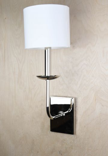 Polished Nickel Single Candle Wall Sconce