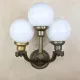 Three Light Brass Wall Sconce #0