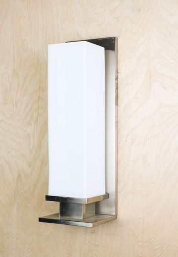 Nickel & Glass Contemporary Wall Sconce