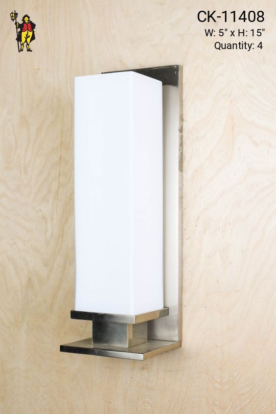 Nickel & Glass Contemporary Wall Sconce