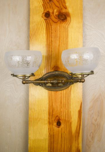 Authentic Two Light Gaslight Wall Sconce