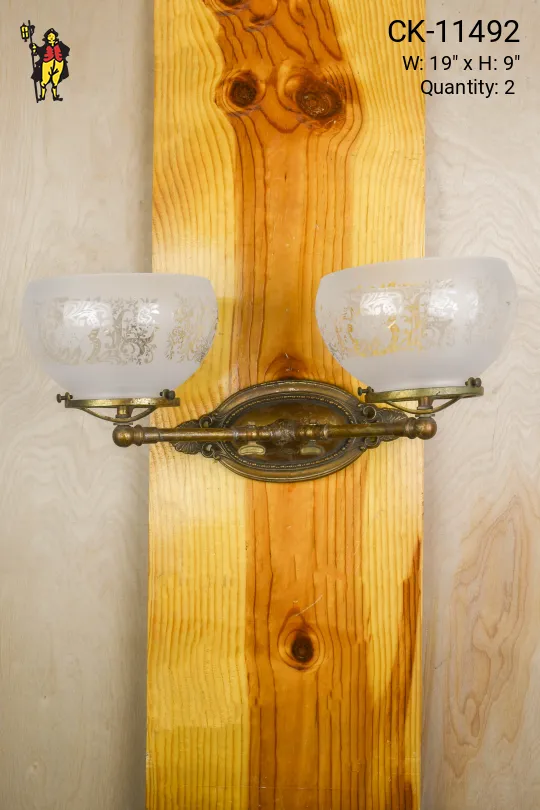 Authentic Two Light Gaslight Wall Sconce