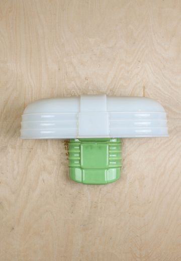 Green Two Light Porcelain Wall Sconce