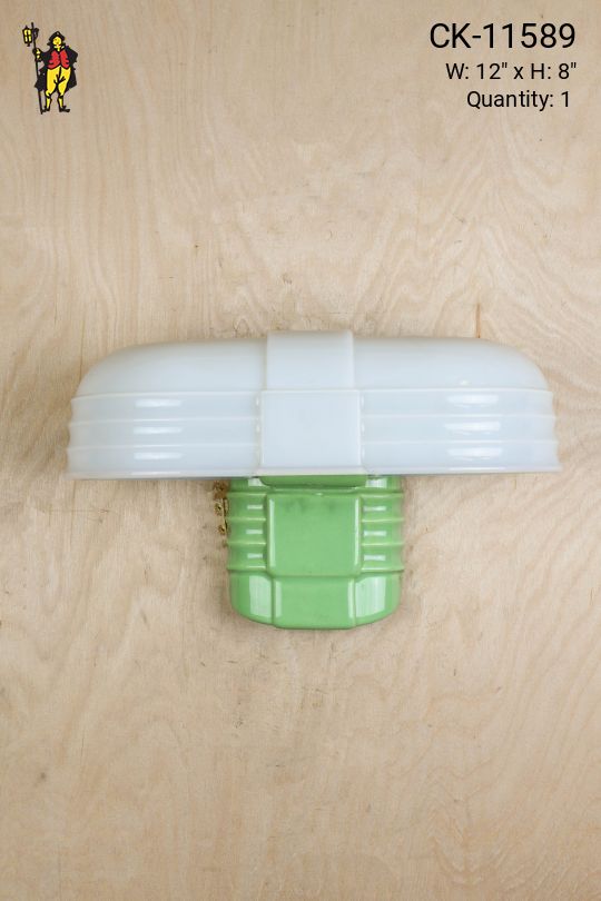 Green Two Light Porcelain Wall Sconce