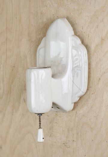 White Single Light Porcelain Wall Sconce