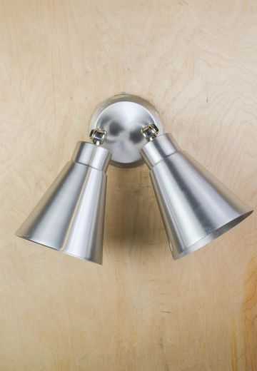 Two Light Directional Nickel Wall Sconce