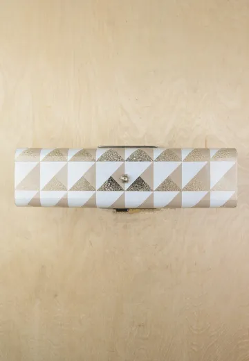 Geometric Patterned Glass Vanity Wall Sconce