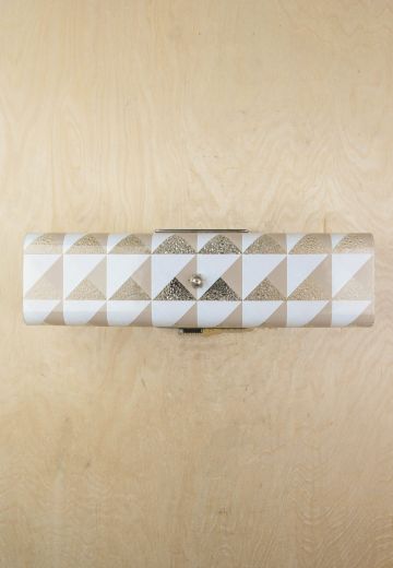 Geometric Patterned Glass Vanity Wall Sconce