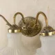 Three Light Brass Vanity Wall Sconce #0